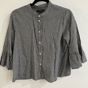Madewell Black and white gingham button up